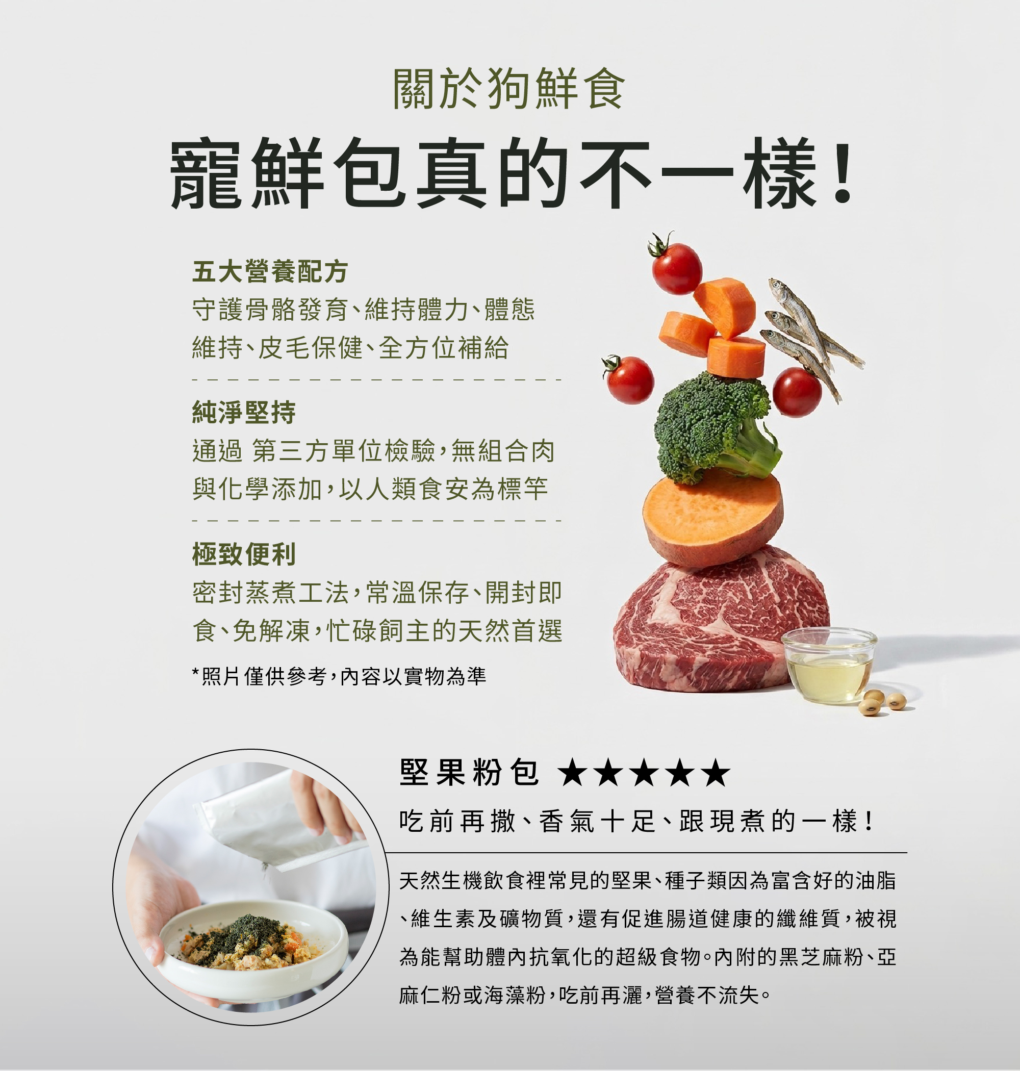 狗狗鮮食骨骼壯壯寵物鮮食包｜草飼牛與小魚芝麻營養配方