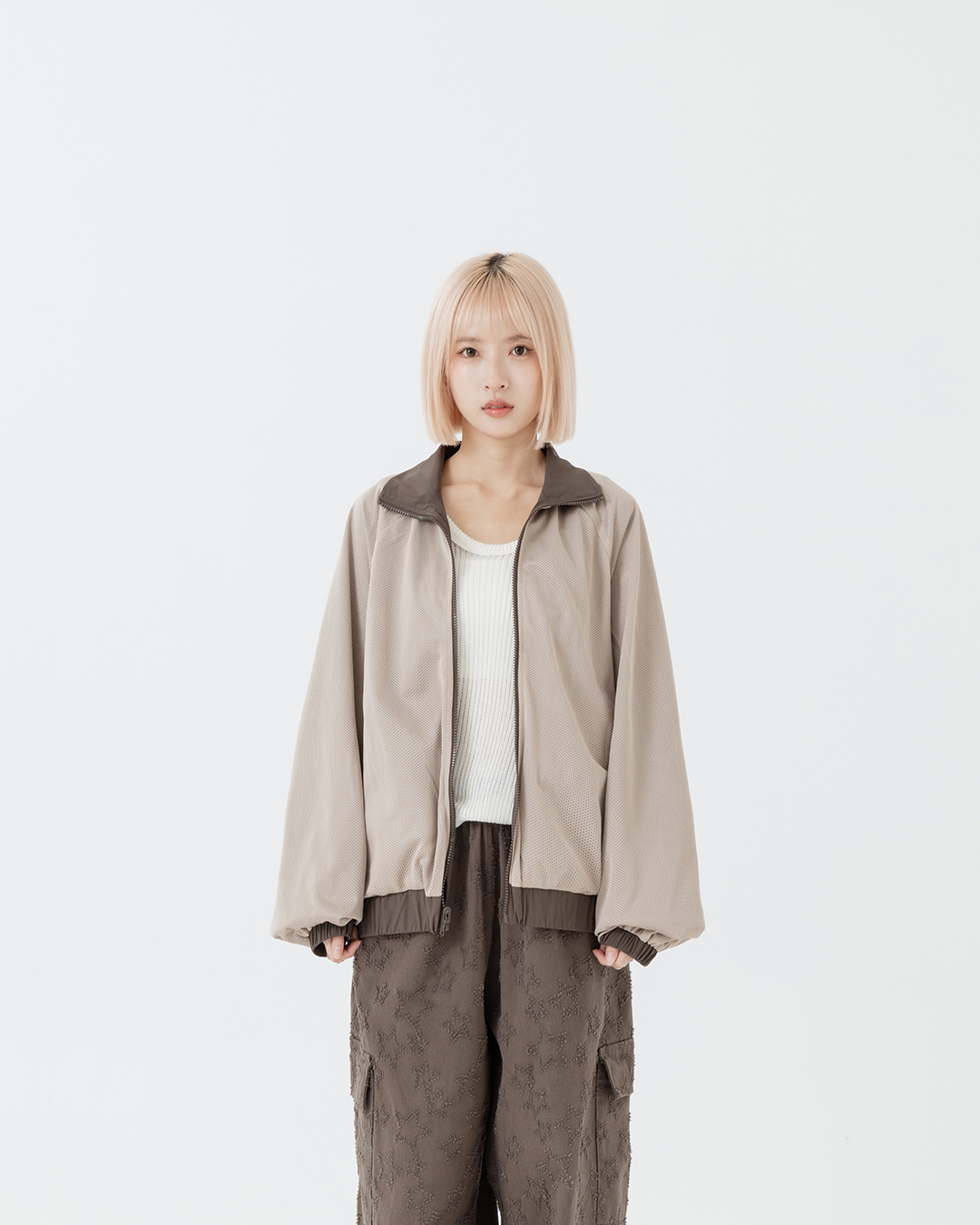 Reversible mesh jacket, available in two colors, M/L.【02071711】in stock+pre-order