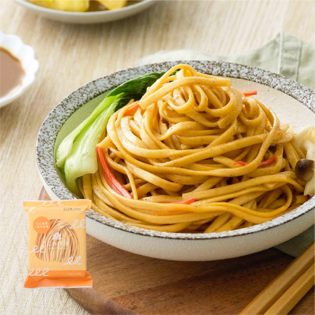 森林拌麵｜竹山蕃薯(細麵)Ｘ風味麻醬(全素)｜2包入