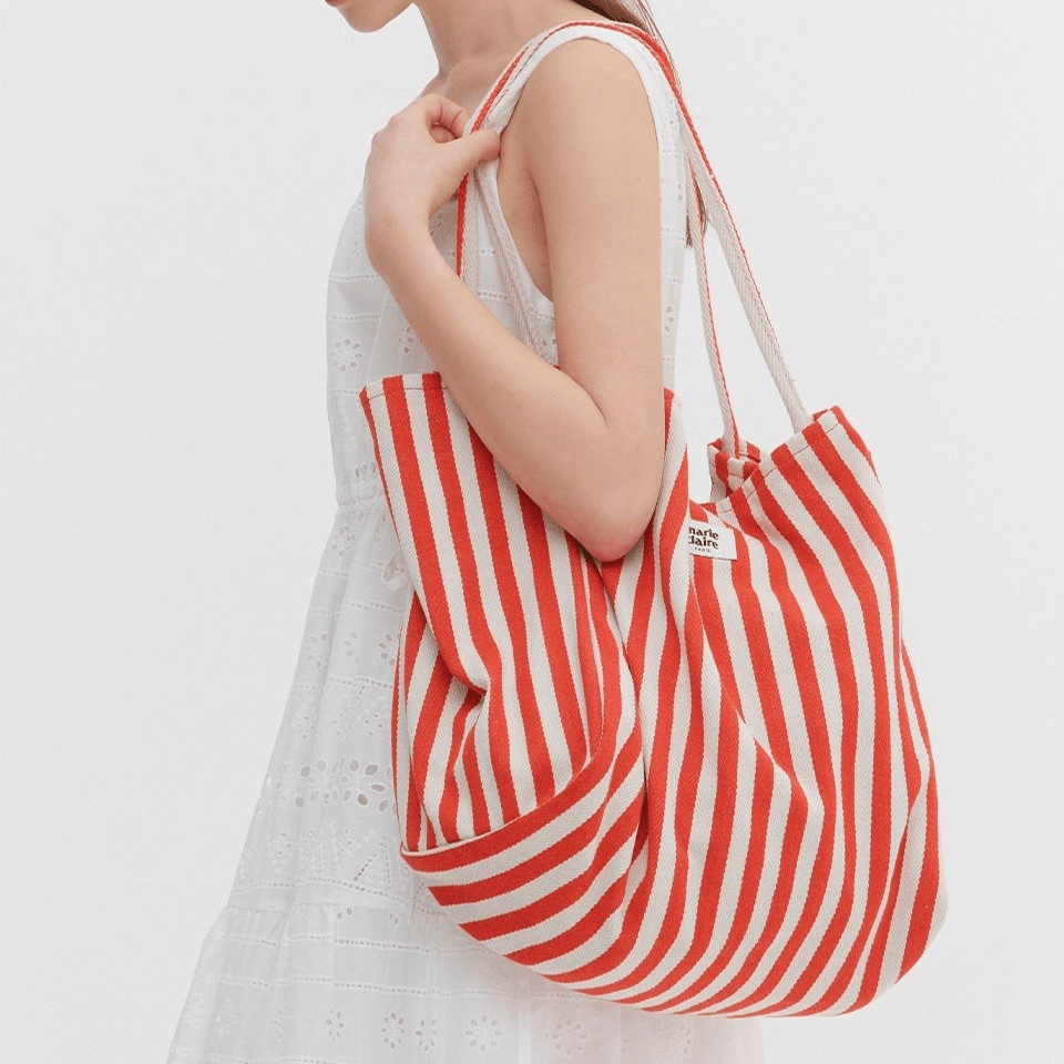 marie claire｜Stripe Shopper Bag [2 colors] 關鍵字：MA215