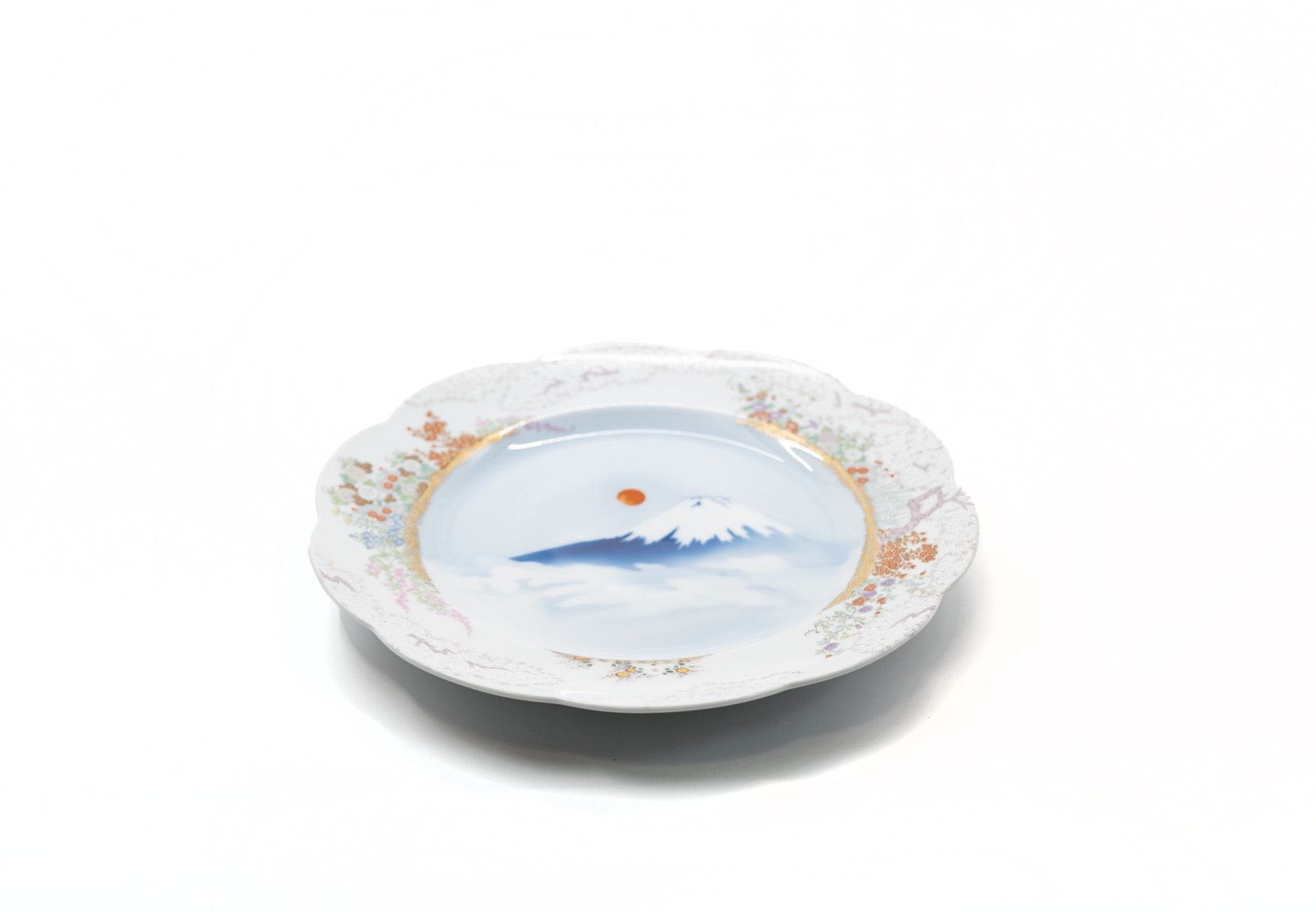 深川製磁｜有田燒 富士與初日飾皿 27 cm