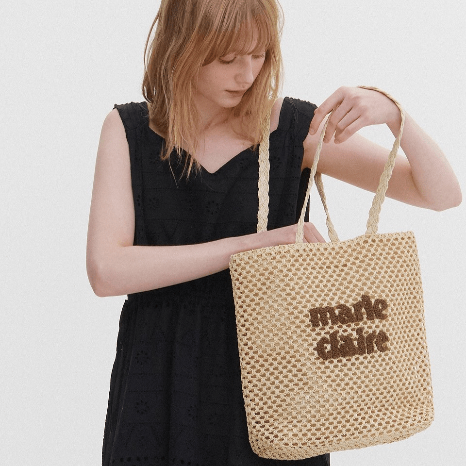 marie claire｜Basic Logo Paper Shopper Bag