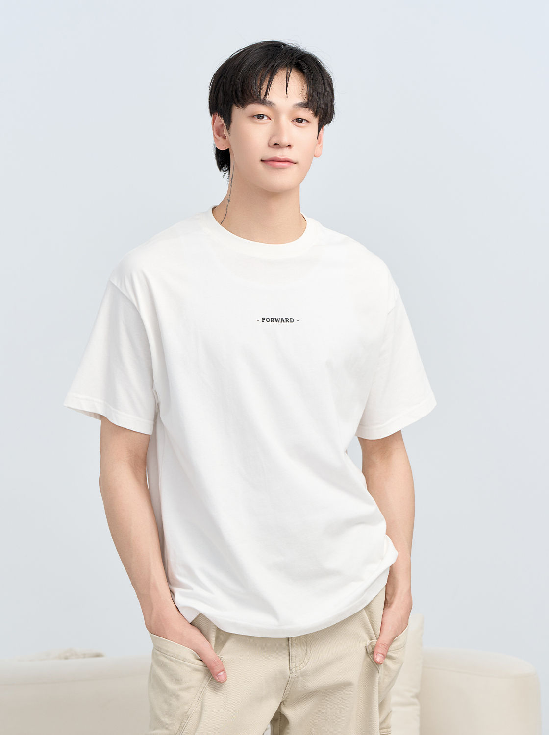 【3件999】【期間限定】度假線條印花TEE