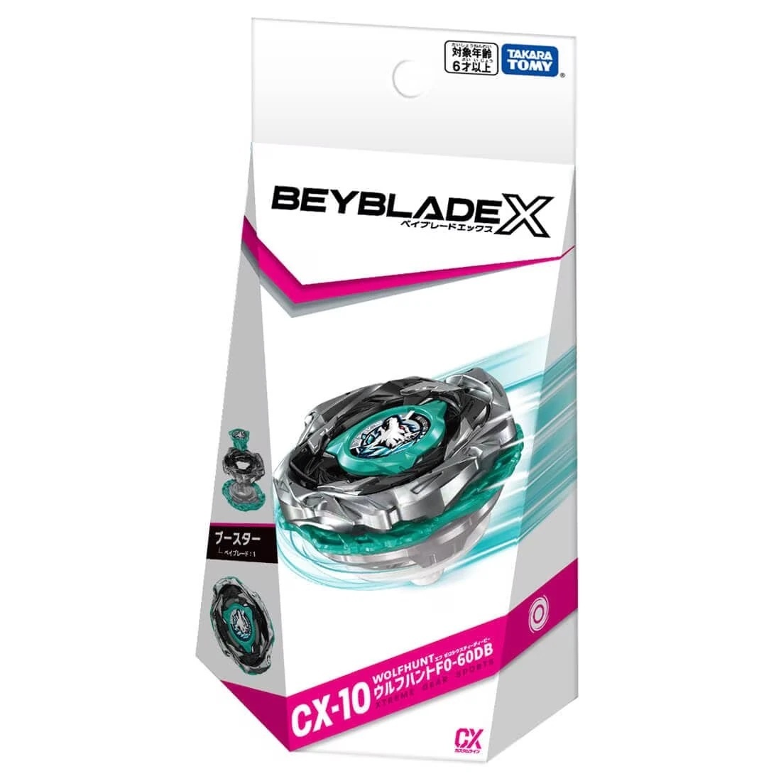 爆旋陀螺 Takara Tomy Beyblade X CX-10 Booster WolfHunt F0-60DB