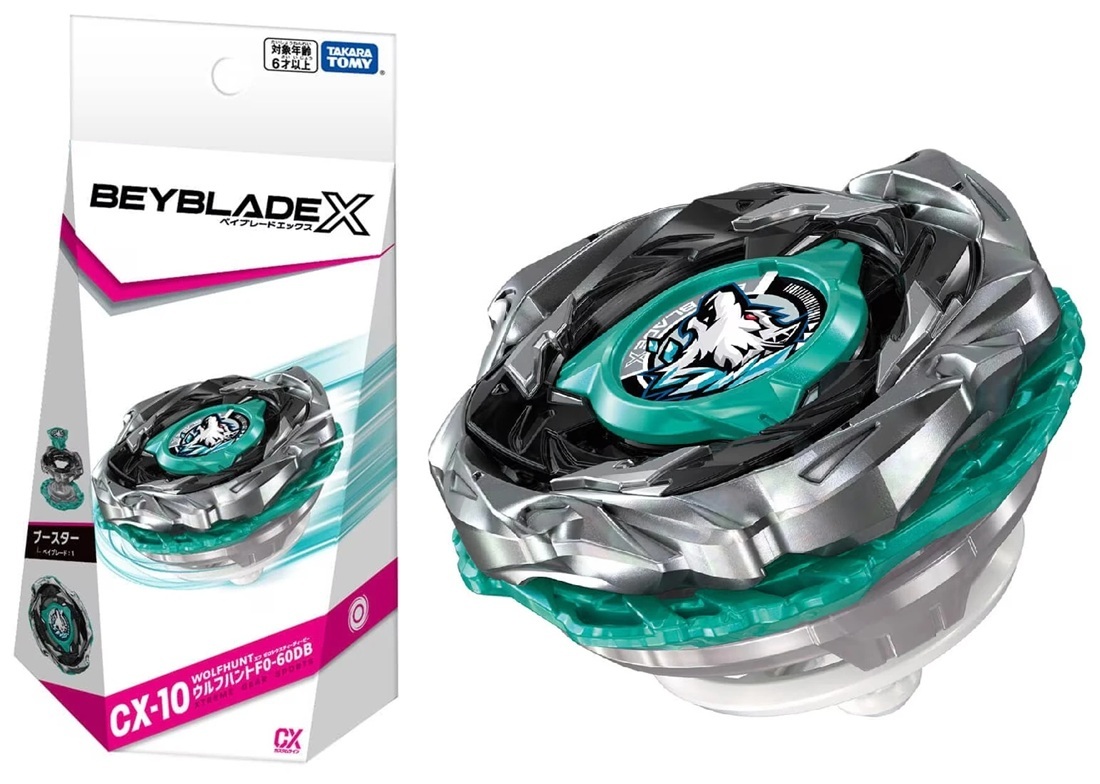 爆旋陀螺 Takara Tomy Beyblade X CX-10 Booster WolfHunt F0-60DB