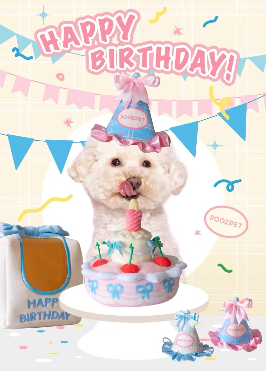 POOZPET 扑几生日蛋糕藏食玩具