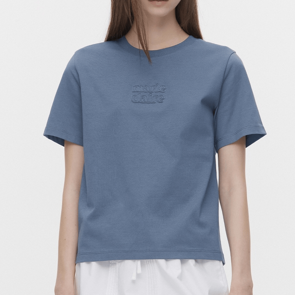 marie claire｜Logo Patch Short Sleeve T-shirt