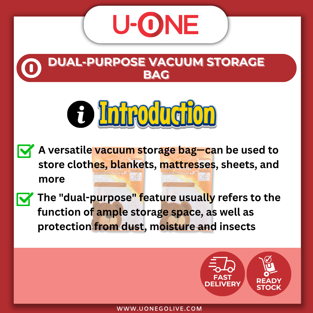 U-ONE | Malaysia | Dual-Purpose Vacuum Storage Bag | Easy Storage