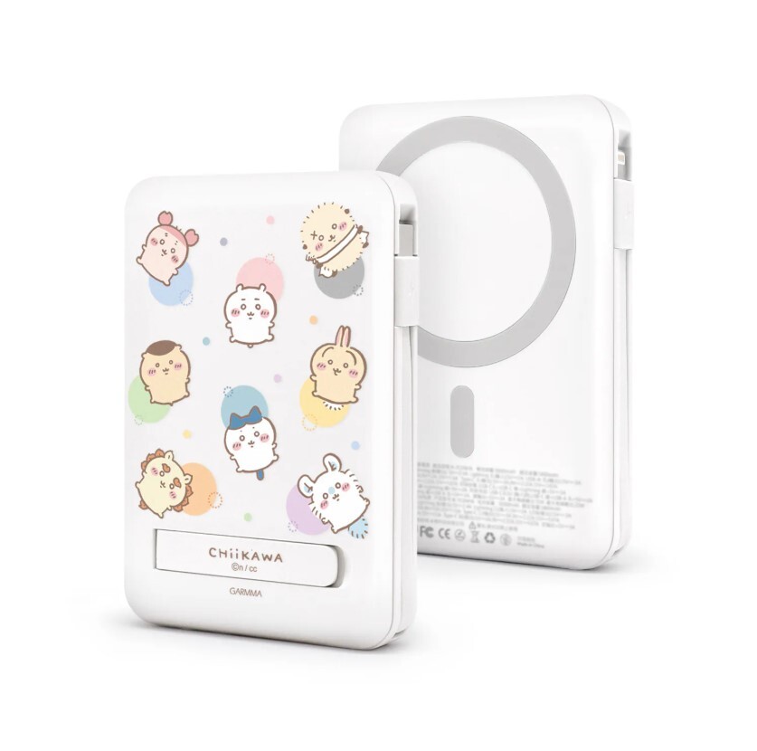 GARMMA Chiikawa 吉伊卡哇系列磁吸帶線五合一行動電源 10000mAh IK-7CDW16