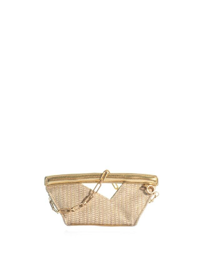 1KO0526-099 [KOORELOO] The Mediterraneo Allongee Small Beige/Gold Raffia #24202.2300.3890 (EU)