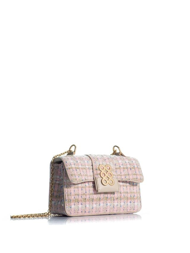 1KO0526-103 [KOORELOO] The New Yorker Soho Medium Light Pink Tweed (Ivory Leather Details) #14202.3000.5200 (EU)