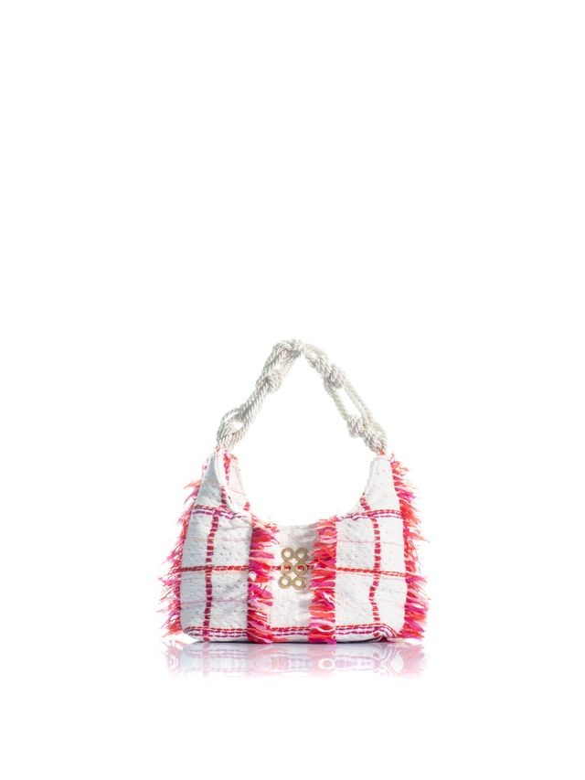 1KO0526-118 [KOORELOO] The Hobo Mini Small White/Red Tweed #13202.9200.2600 (EU)