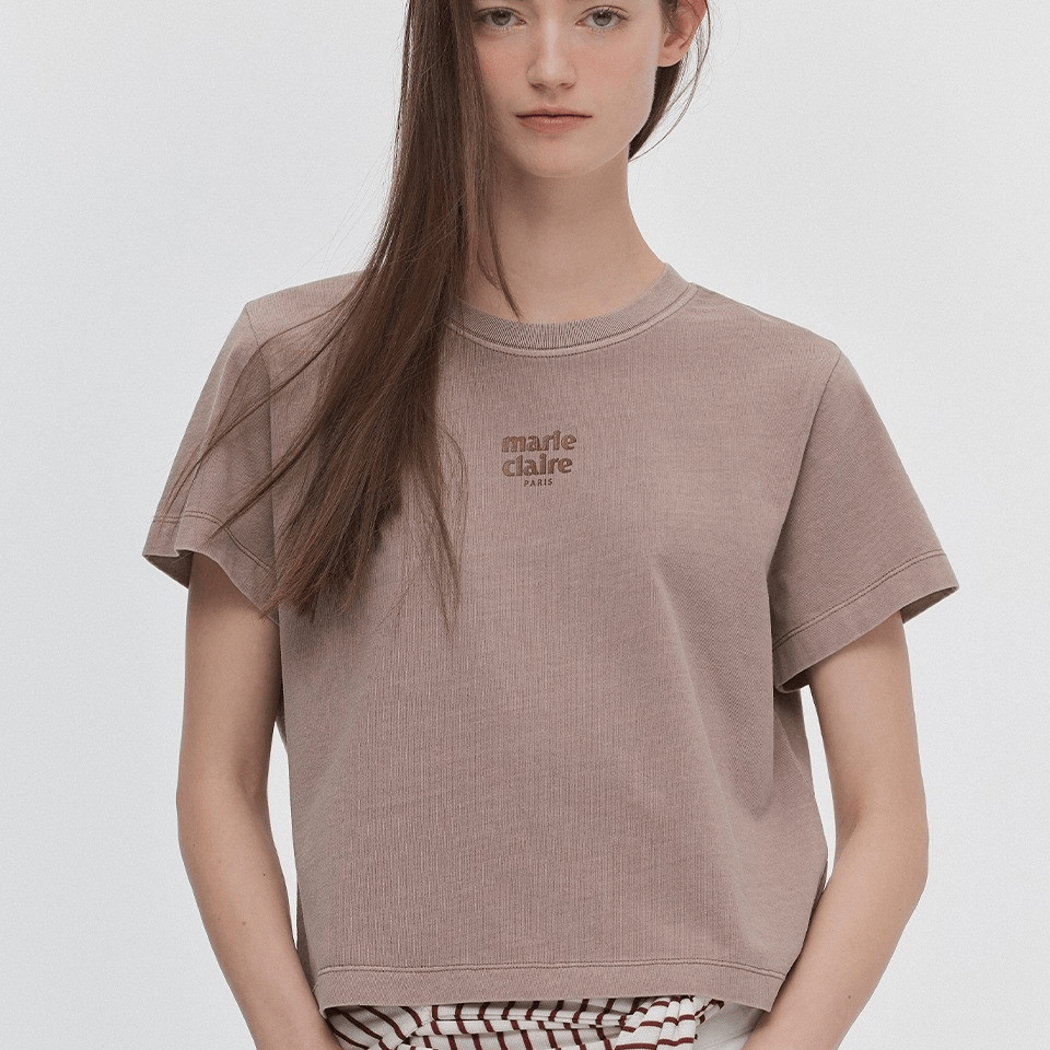 marie claire｜Pigment Essential Logo Short Sleeve T-shirt [2 colors] 關鍵字：MA245