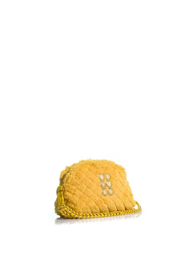1KO0526-122 [KOORELOO] The Pouch 3.0  Mini Petite Yellow Faux Fur #31202.2014.390 (EU)