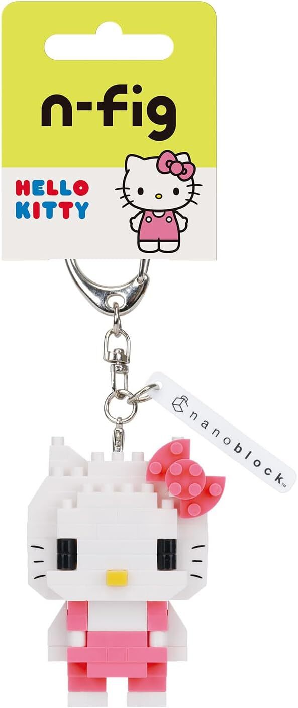 KAWADA Nanoblock 積木造型吊飾 NFG-24 HELLO KITTY(粉)