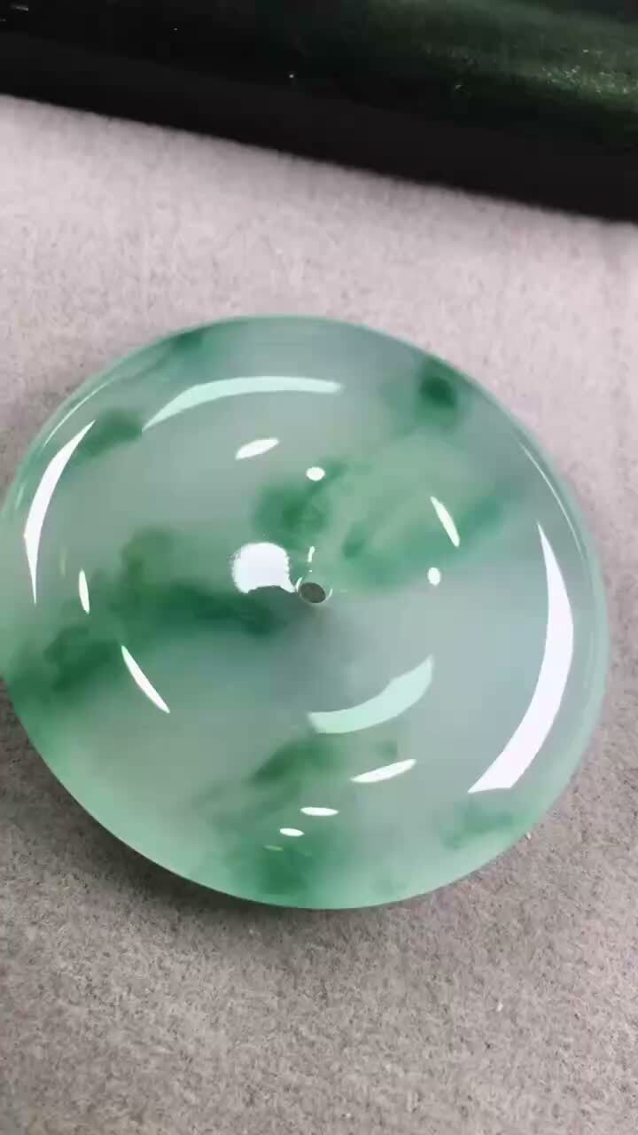 翡翠平安扣 (35mm直徑),天然翡翠A玉, 緬甸玉, Jade, Jadeite