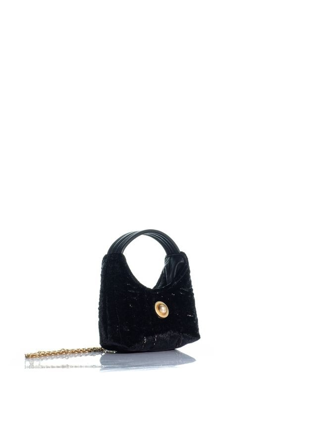 1KO0526-123 [KOORELOO] The Hobo Mini Petite Black Sparkle Velvet  #33202.1025.5550 (EU)