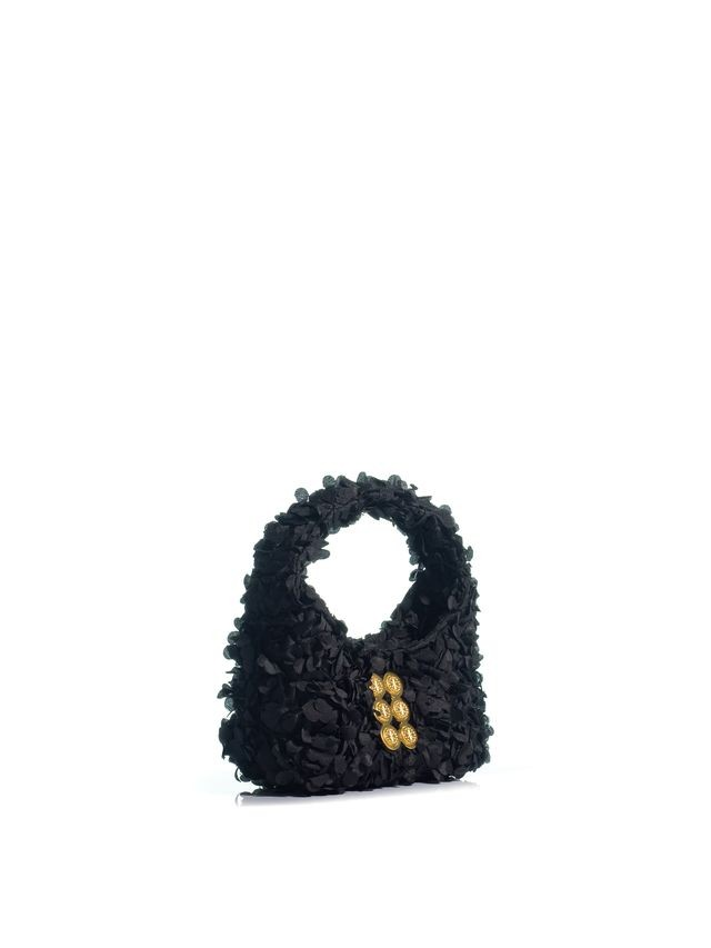 1KO0526-124 [KOORELOO] The Hobo Mini Petite Black Flower Blossom Fabric #31202.2012.500 (EU)
