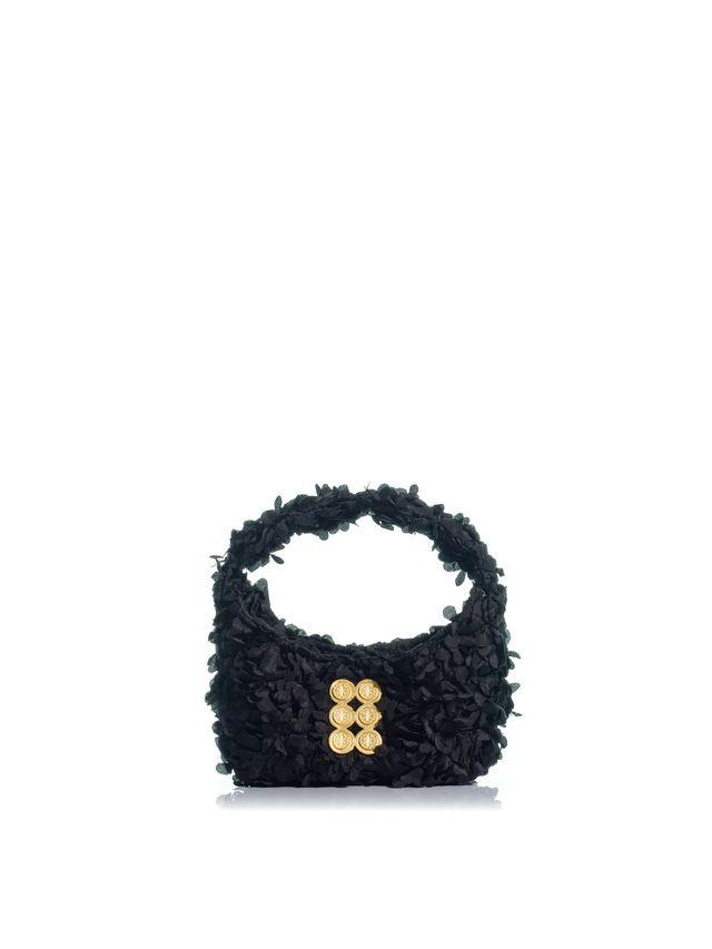 1KO0526-124 [KOORELOO] The Hobo Mini Petite Black Flower Blossom Fabric #31202.2012.500 (EU)