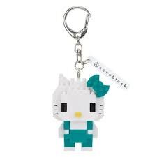 KAWADA Nanoblock 積木造型吊飾 NFG-23 HELLO KITTY(綠)