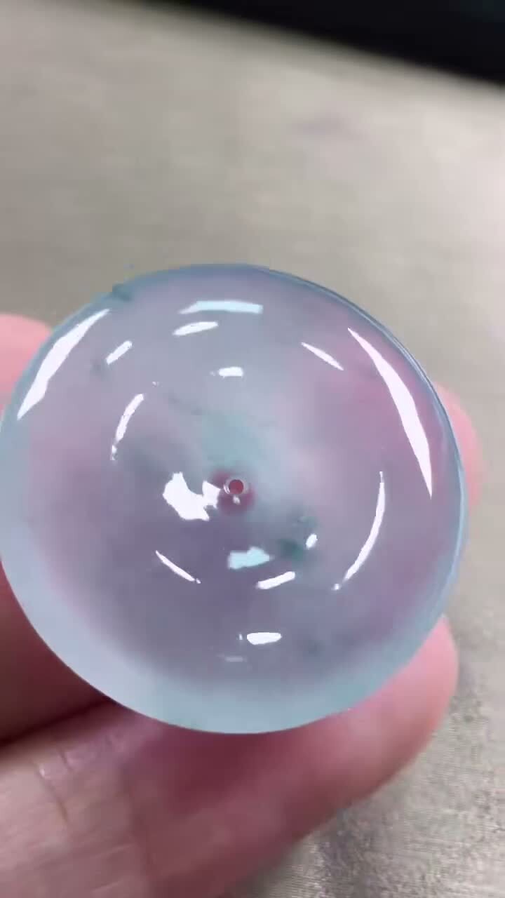 翡翠平安扣 (27mm直徑),天然翡翠A玉, 緬甸玉, Jade, Jadeite