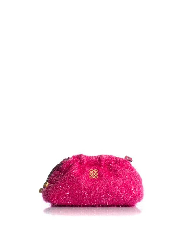 1KO0526-128 [KOORELOO] The Pouch Mini Small Fuchsia Sparkle Fuzzy Fabric #2023AU.1000.1400 (EU)