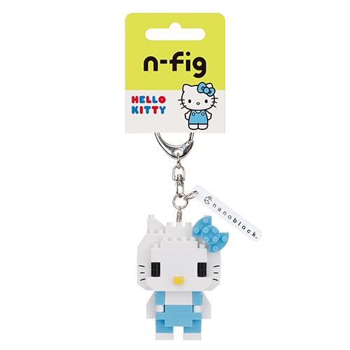 KAWADA Nanoblock 積木造型吊飾 NFG-22 HELLO KITTY(藍)