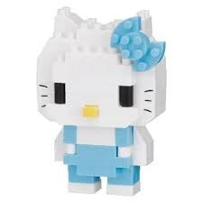 KAWADA Nanoblock 積木造型吊飾 NFG-22 HELLO KITTY(藍)