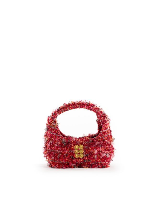1KO0526-135 [KOORELOO] The Hobo Mini Small  Cherry Vivid Tweed #2021.2018.113 (EU)