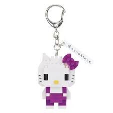 KAWADA Nanoblock 積木造型吊飾 NFG-25 HELLO KITTY(紫)