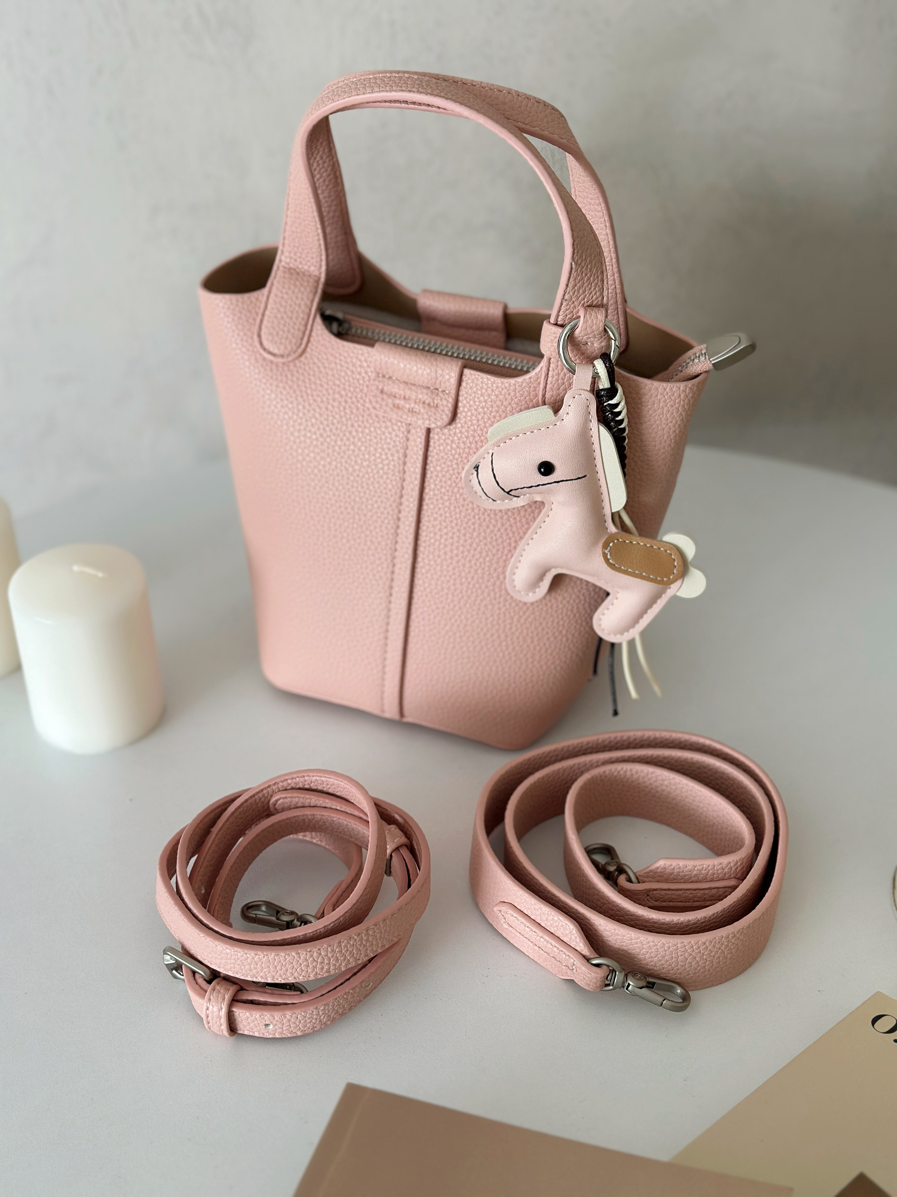 Ayue  Bucket Bag Pink- D164PIN