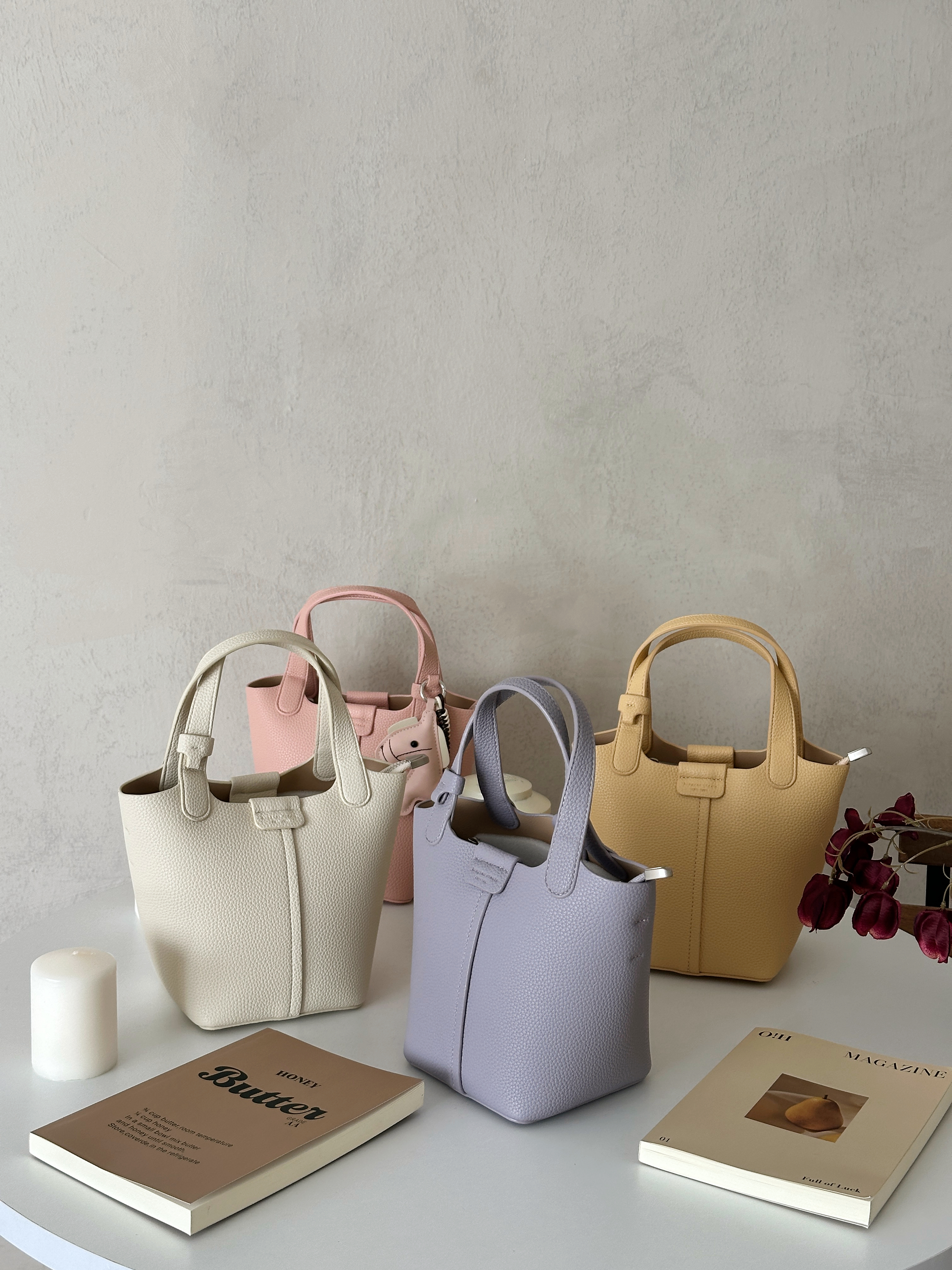Ayue  Bucket Bag Pink- D164PIN