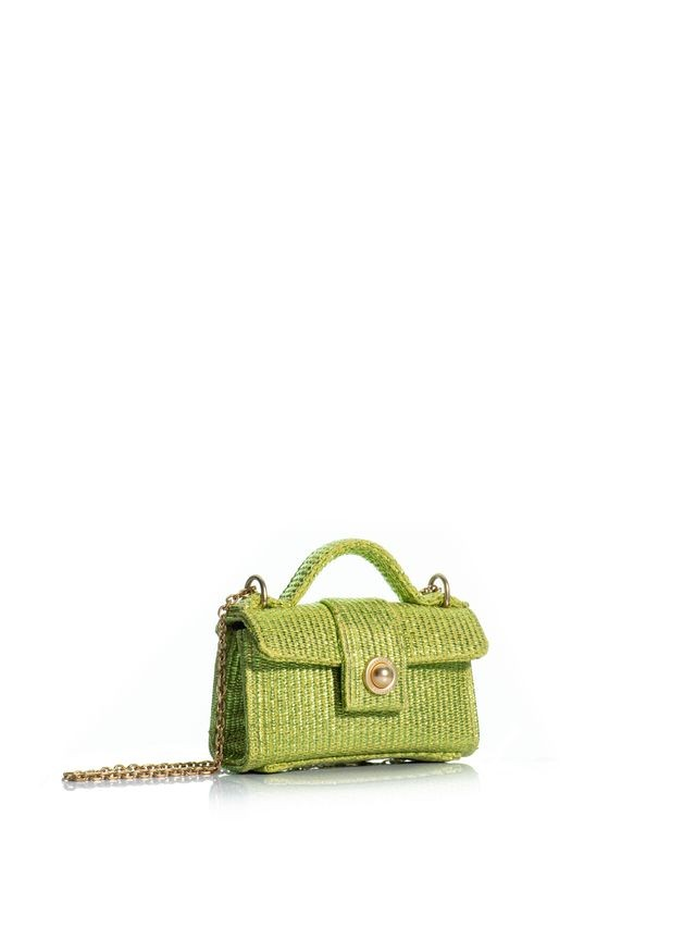 1KO0526-154 [KOORELOO] The Noble Mini Small  Lime Raffia #14202.6001.6301 (EU)