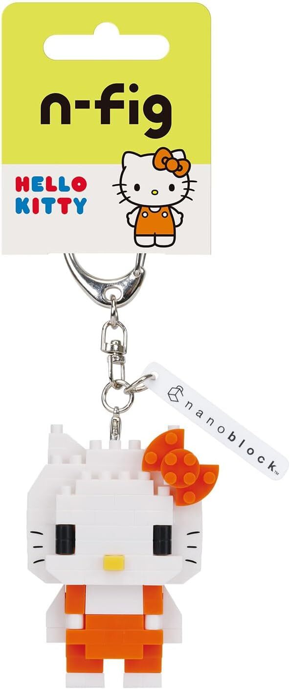 KAWADA Nanoblock 積木造型吊飾 NFG-21 HELLO KITTY(橘)