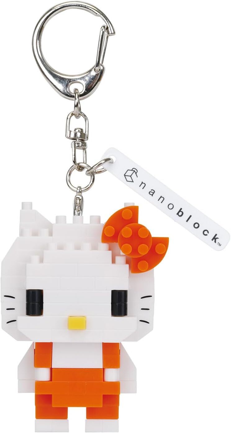 KAWADA Nanoblock 積木造型吊飾 NFG-21 HELLO KITTY(橘)