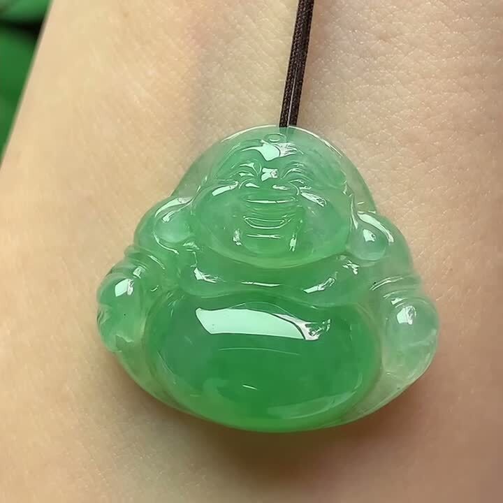 翡翠冰種晴底佛公,天然翡翠A玉, 緬甸玉, Jade, Jadeite