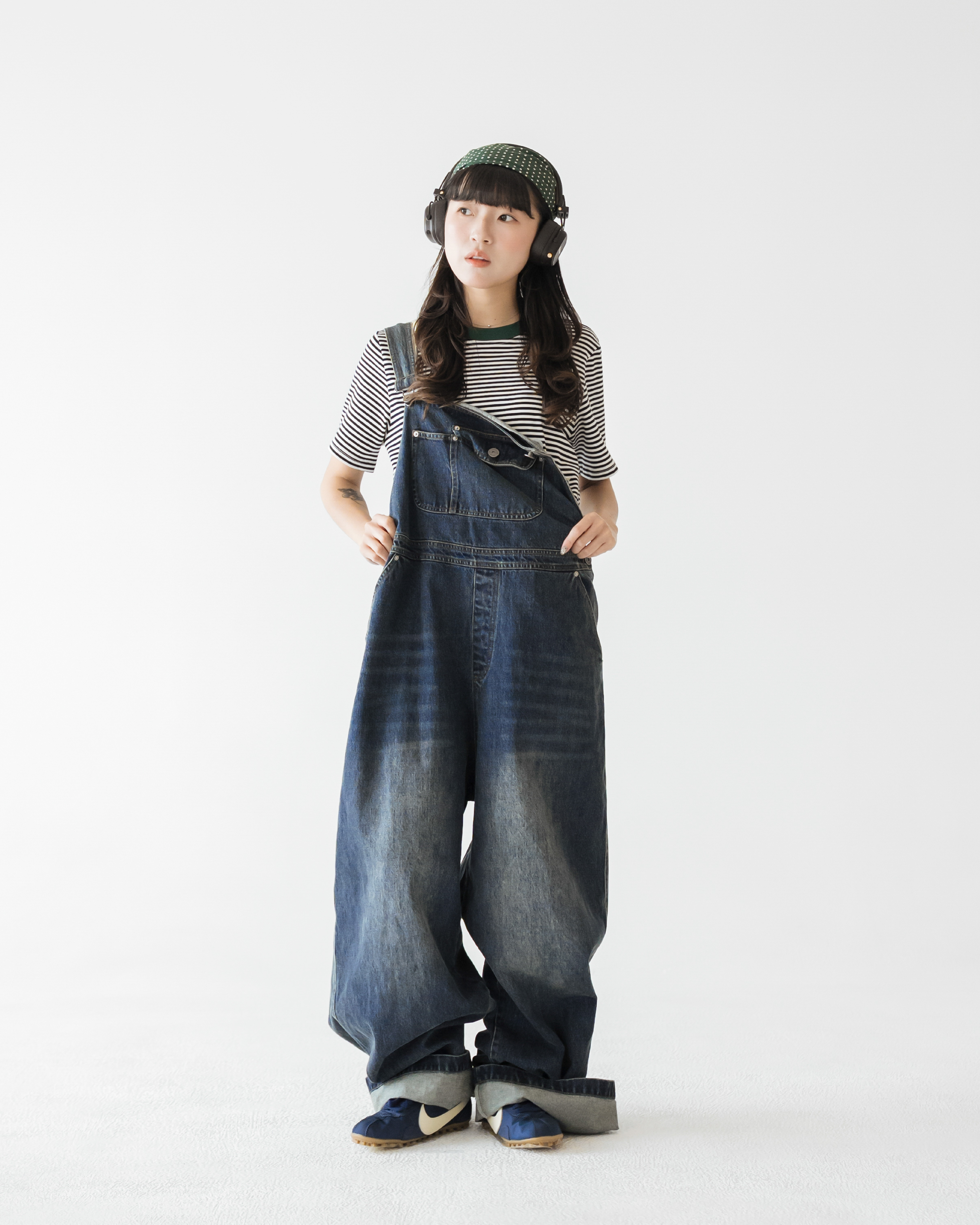 【 Kiki.co made 】Faded Silhouette Overalls