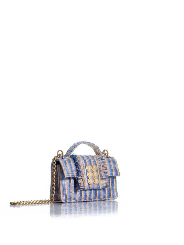 1KO0526-180 [KOORELOO] The Basset Petite Small Natural/Blue Raffia #23202.1002.4900 (EU)