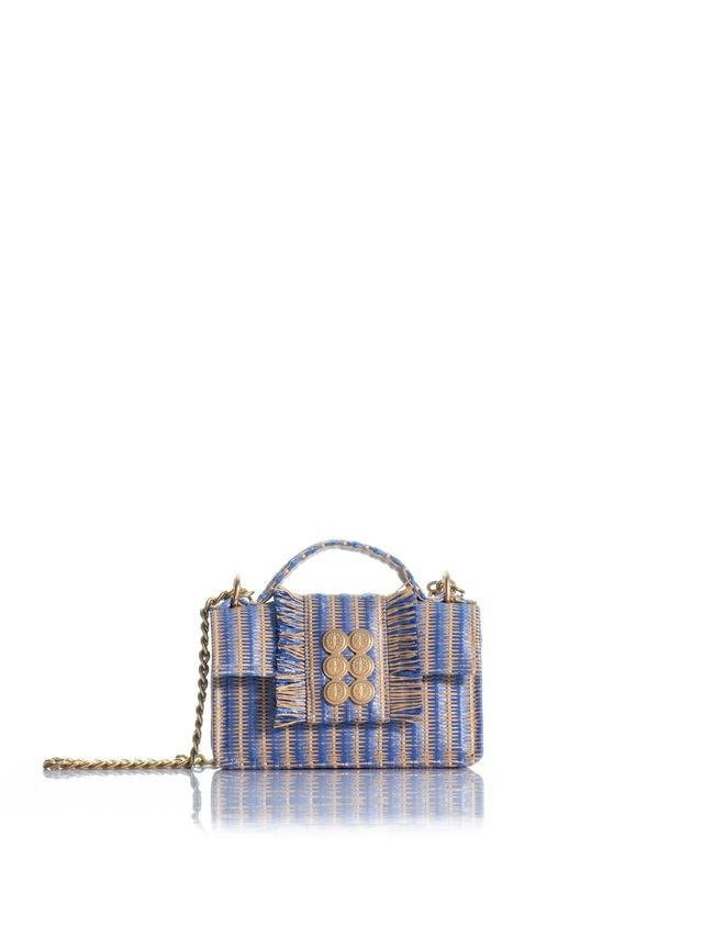 1KO0526-180 [KOORELOO] The Basset Petite Small Natural/Blue Raffia #23202.1002.4900 (EU)