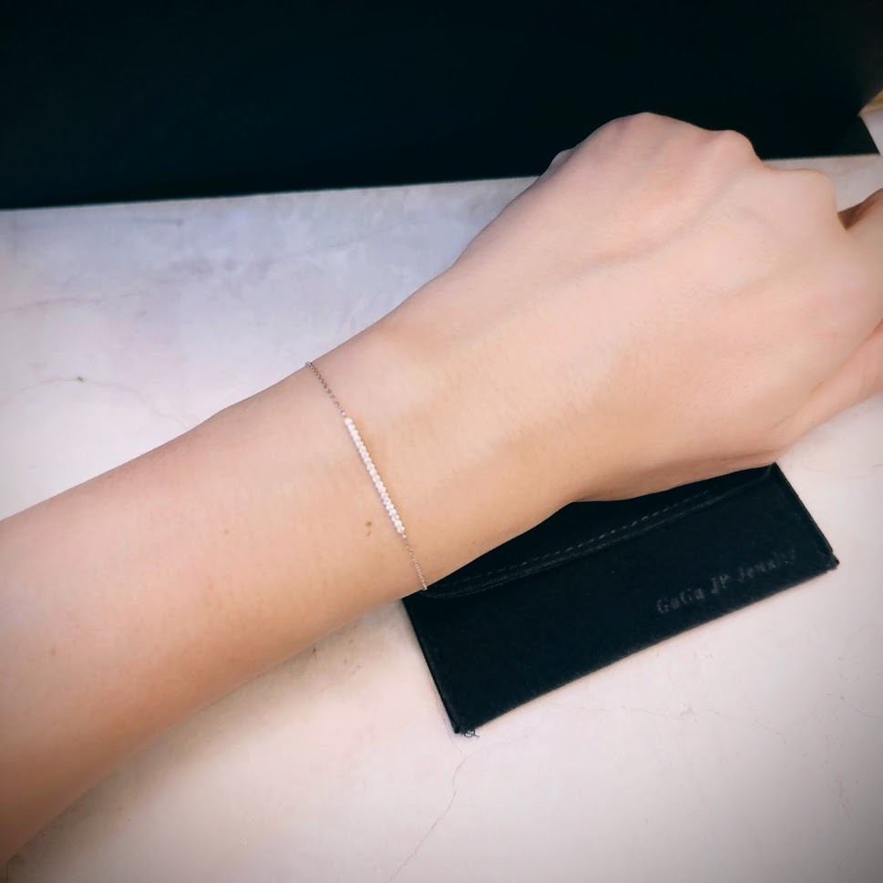 輕珠寶 GaGa JP Jewelry 鉑金0.1ct排鑽手鍊