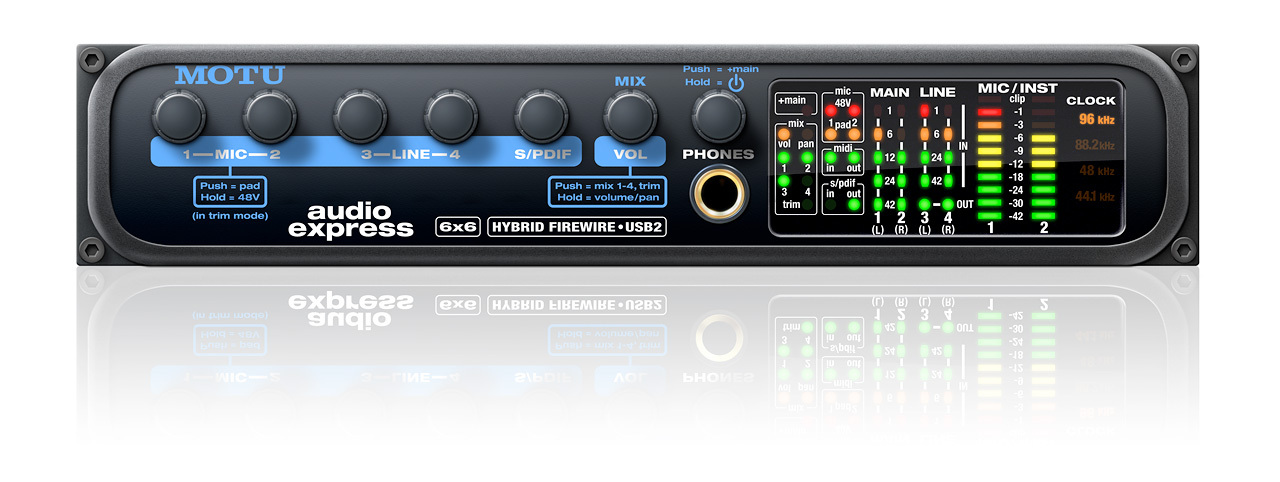 Motu Audio Express — 6 x 6 Hybrid Firewire/USB2 interface