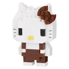 KAWADA Nanoblock 積木造型吊飾 NFG-26 HELLO KITTY(棕)