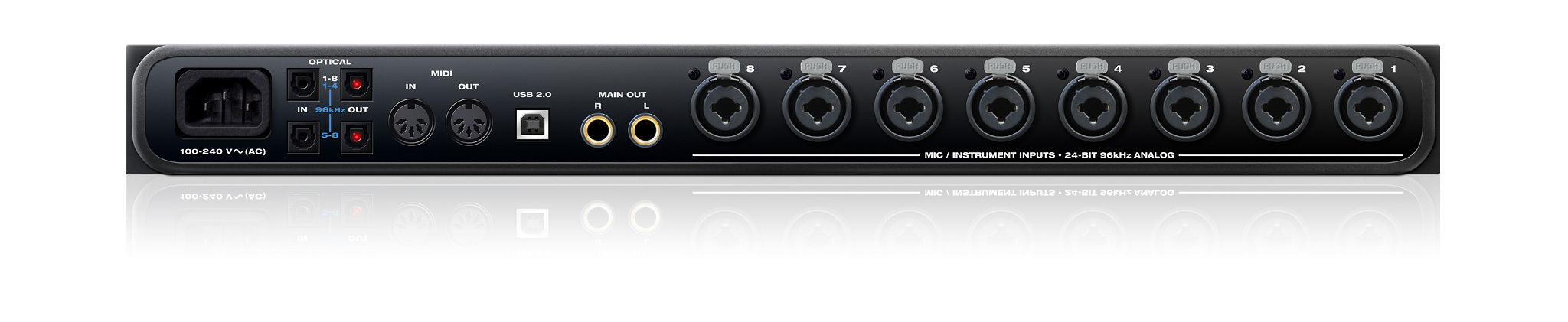 Motu 8pre — 16 x 12 USB audio interface with 8 mic inputs