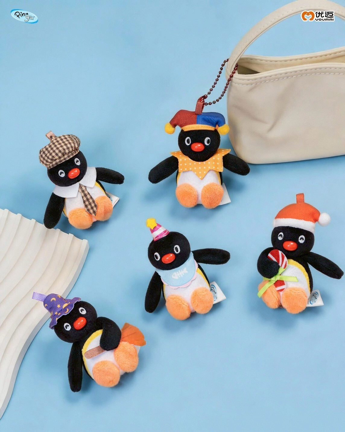 <正版授權>PINGU 企鵝家族 gugu奇遇記 迷你 盲袋 毛絨 吊飾 掛件