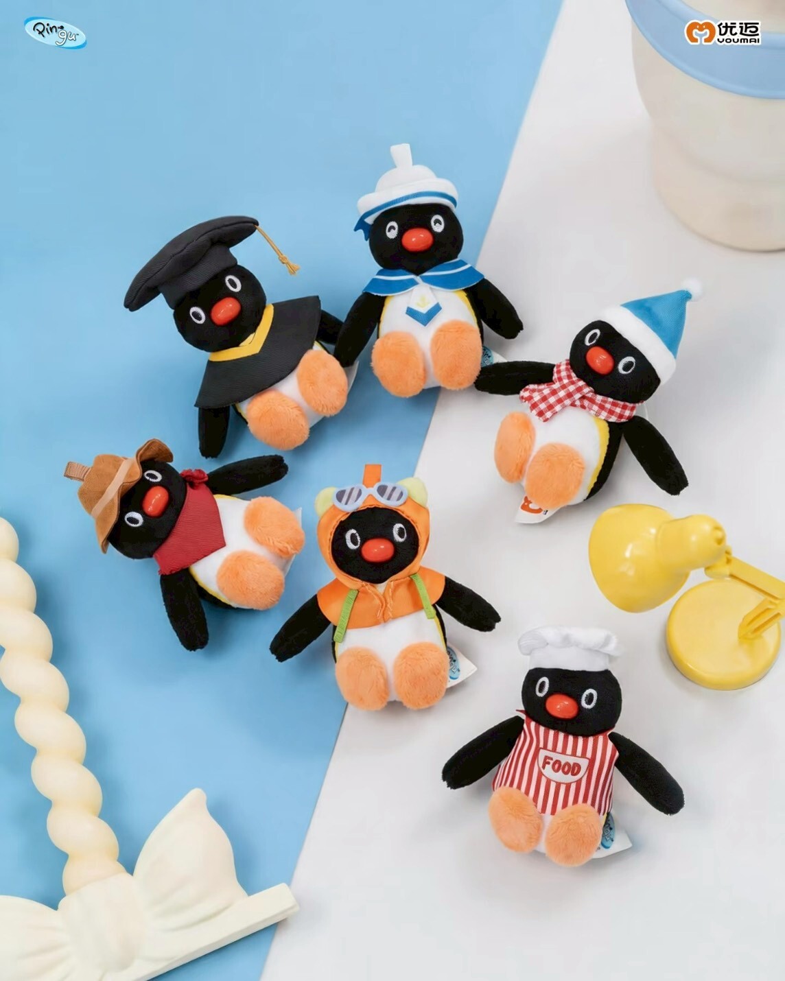 <正版授權>PINGU 企鵝家族 gugu奇遇記 迷你 盲袋 毛絨 吊飾 掛件