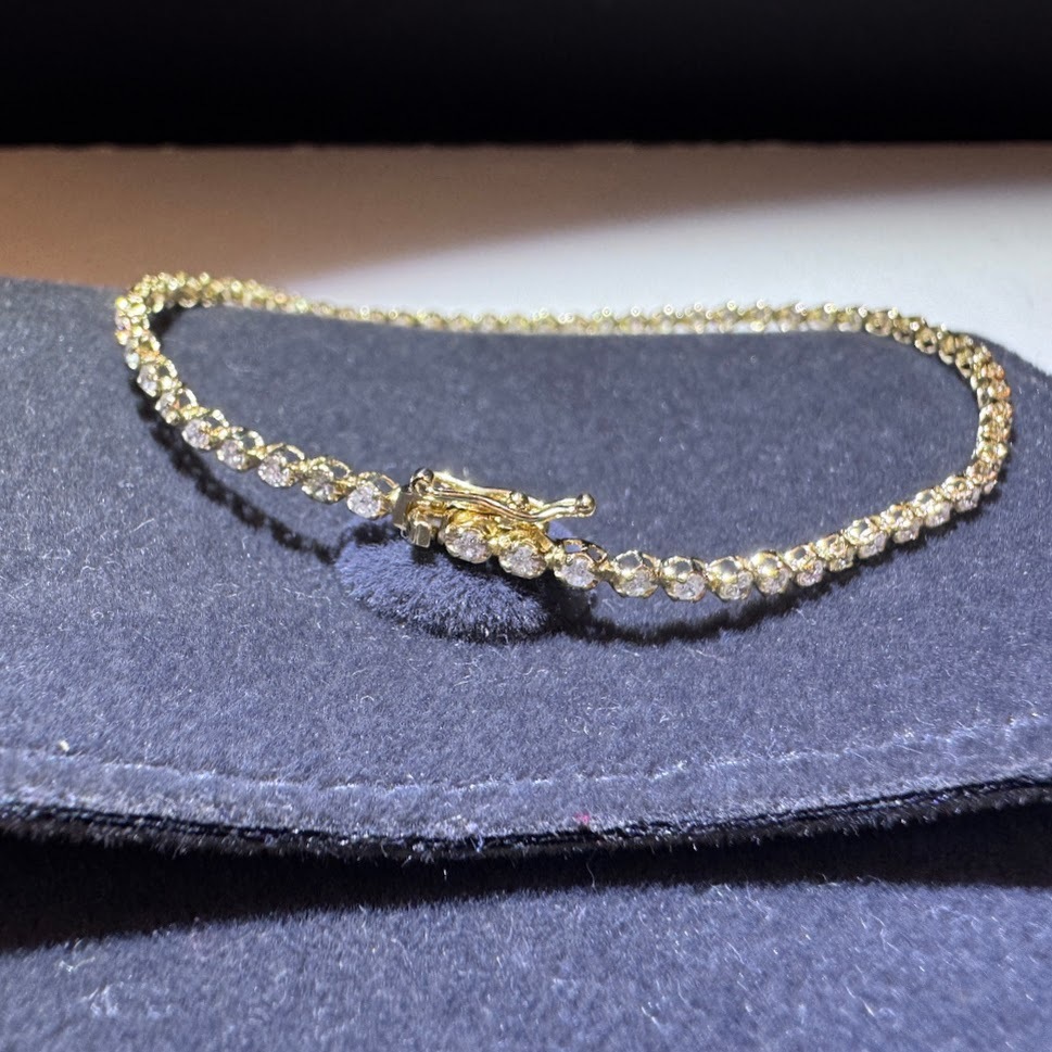 輕珠寶 GaGa JP Jewelry 18k金 1ct滿鑽網球手鍊