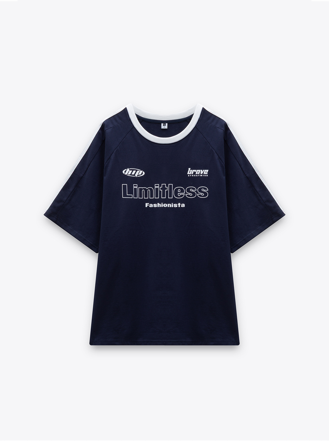 拼色圓領短TEE
