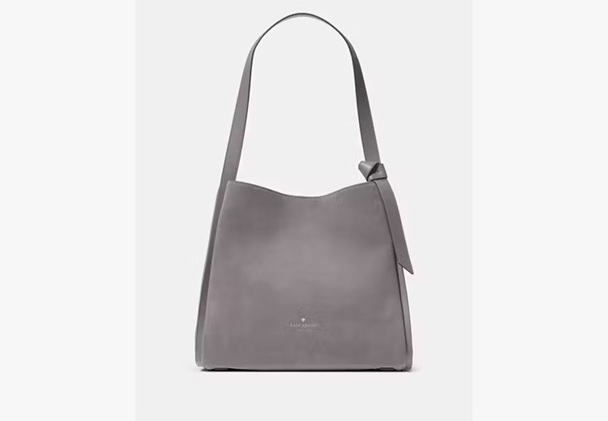 [S] KATE SPADE HARE GREY KN309 KNOTT SUEDE MIXED MATERIALS LA, 196021679391 (SKS1758)