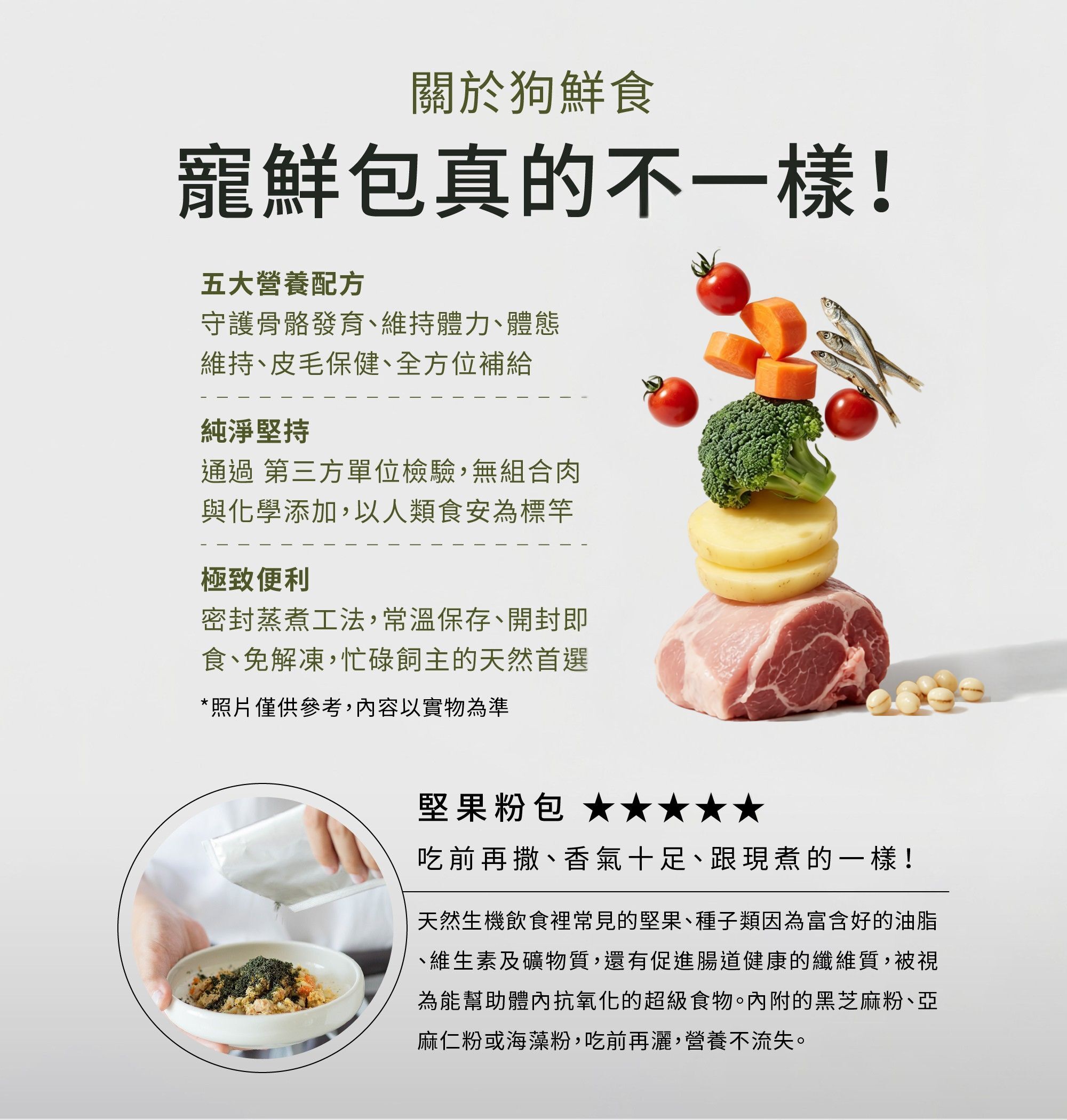 狗狗鮮食討摸摸寵物鮮食包｜豬肉皮毛保健機能配方