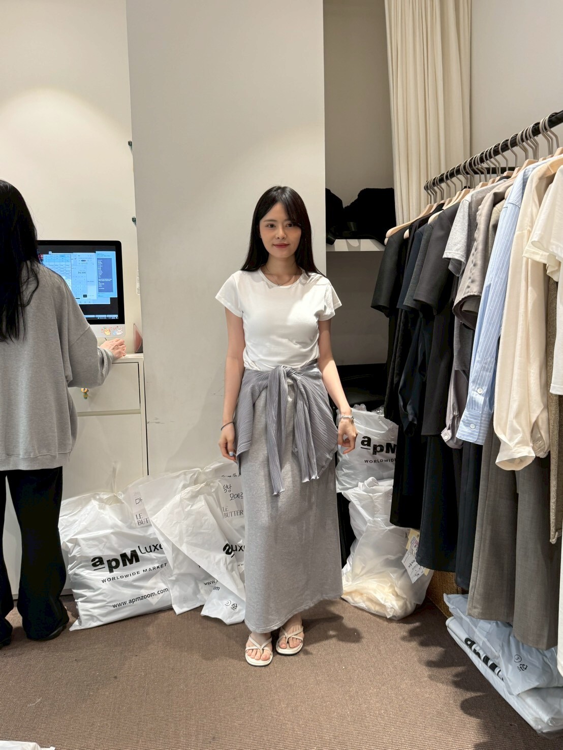 LB6208 低腰直筒棉質裙